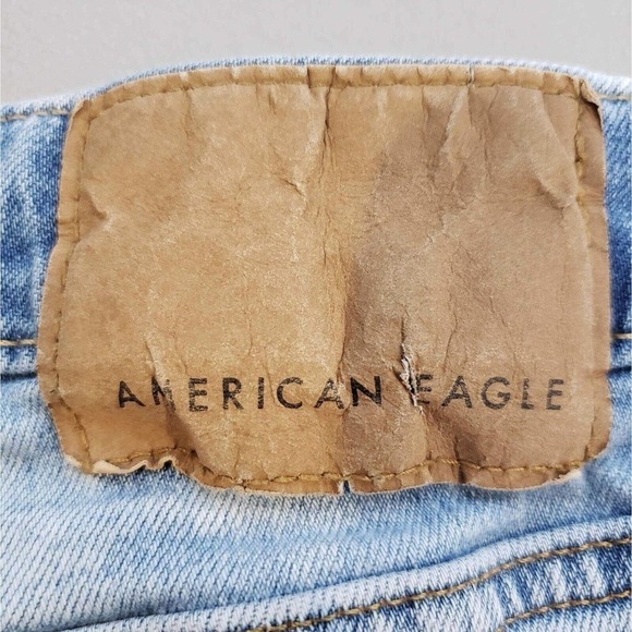 American Eagle Distressed Denim Jean Shorts Men's Size 30 Cutoffs 9” Blue - Picture 10 of 11